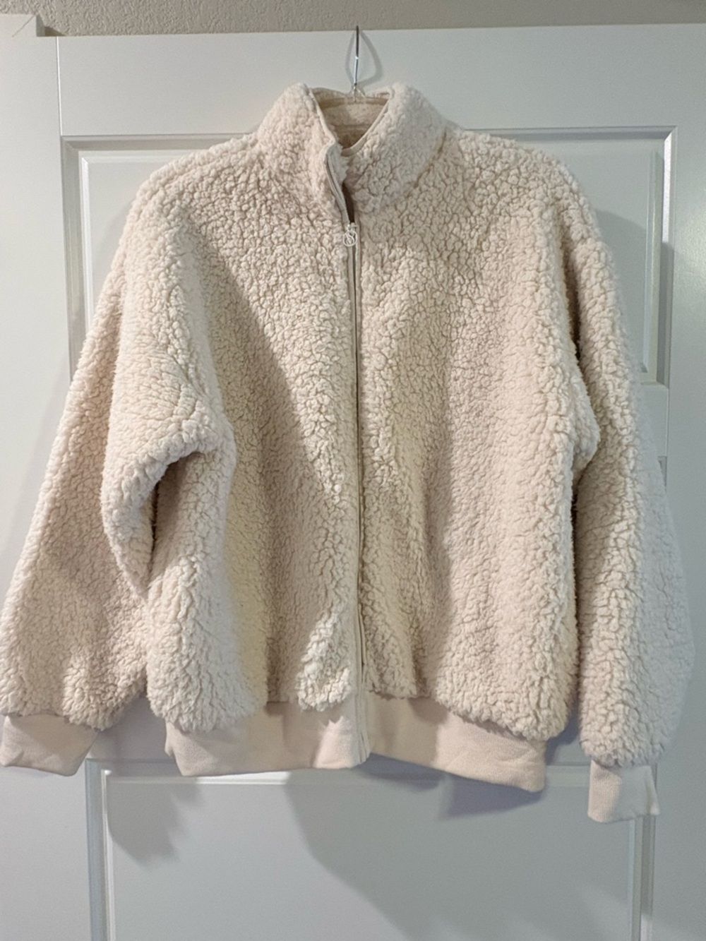 Victoria's Secret Cream Sherpa Zip Jacket